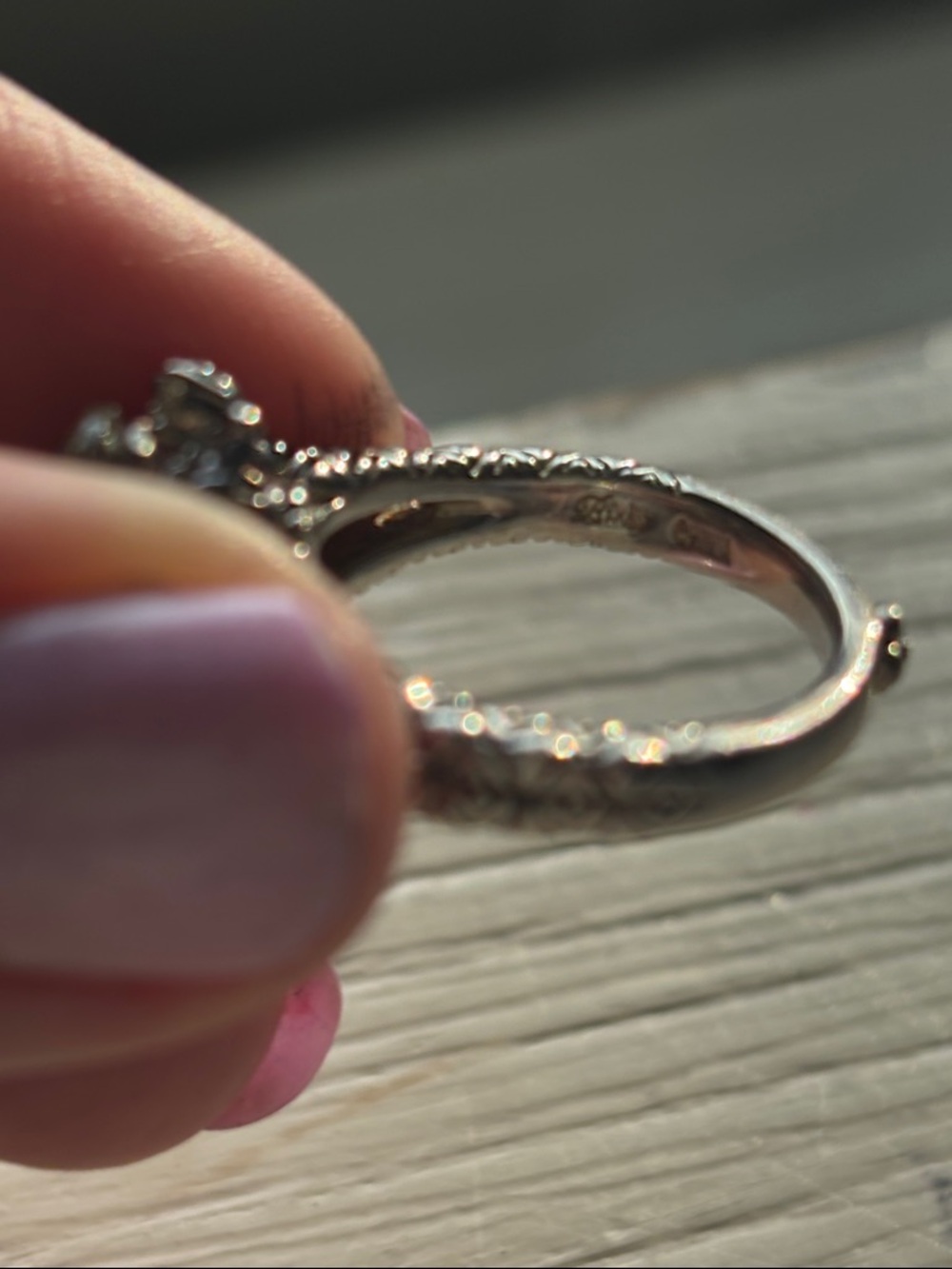 Barbara Bixby 925 Silver and 18k Ring with Pale Green Gemstone and Czs - Picture 2 of 6